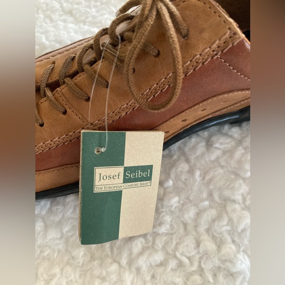 NWT Josef Seibel harmony Oxford two tone tan & brown leather shoes, size 42 - Picture 2 of 11